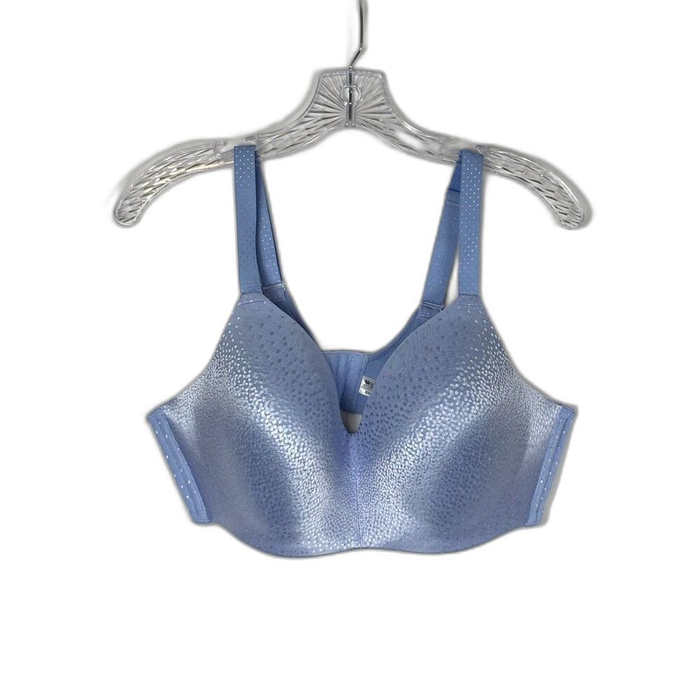 Wacoal Back Appeal Wireless T Shirt Bra 40D Stone Blue Dot Jacquard Smooth